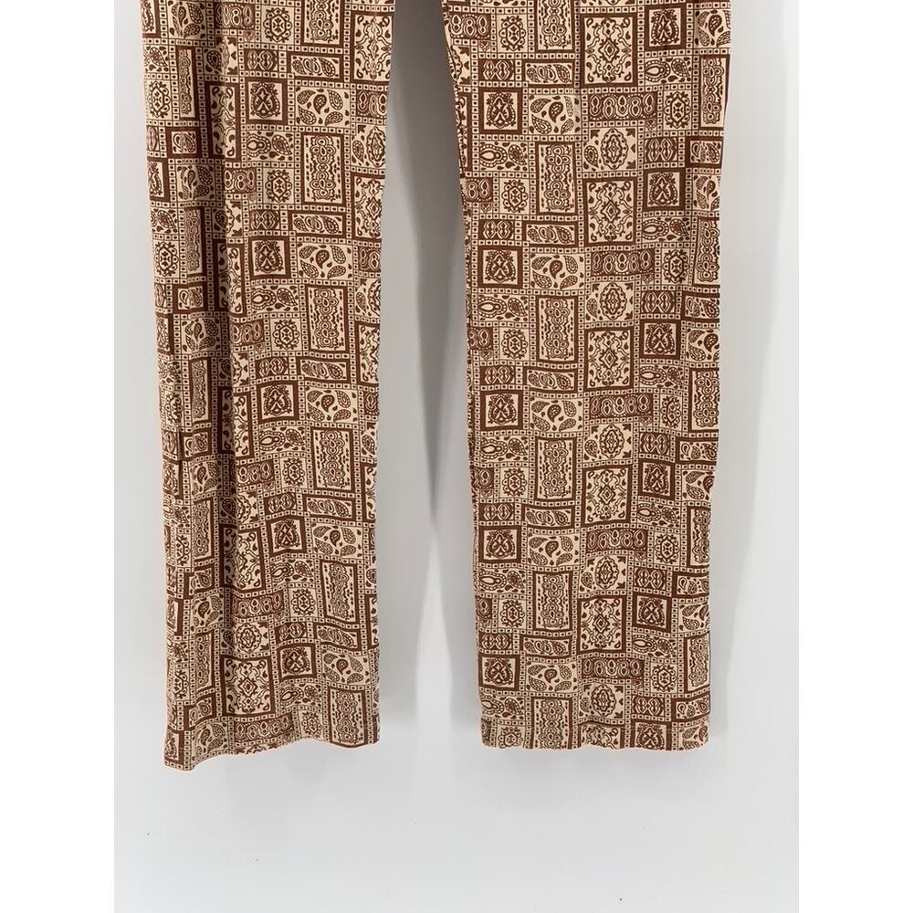 PALOMA WOOL Women's Brown Paisley Printed Straight Leg Pull-On Pant SZ S - Picture 5 of 10